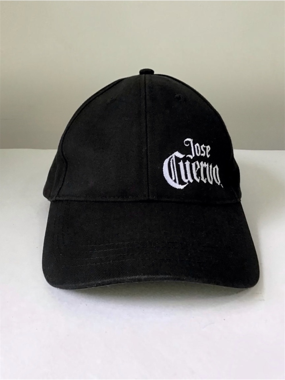 Jose Cuervo Tequila Black Hat Cap Embroidered Lettering Adjustable Back Strap